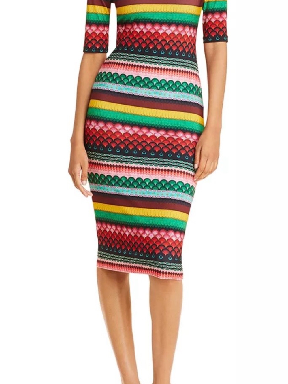 Alice + Olivia Multicolor Striped Pencil Skirt